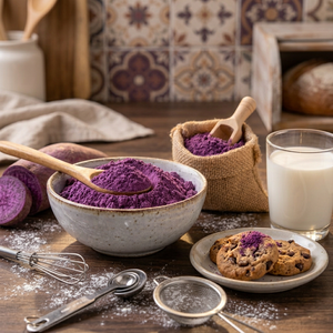 Harina de Ñame Morado Liofilizada Premium, Grado Alimenticio, en Envase de Plástico para Helados y Postres, 1 kg - Product Image 1