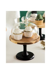 Support à gâteau rustique en bois massif avec base surélevée pour célébrations de fiançailles, desserts et événements de restauration - Product Image 6