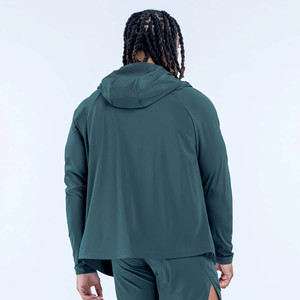 OEM Custom Logo Green Full Zip Up Men's <b>Jackets</b> Breathable Lightweight Polyester Fabric Streetwear & Gym <b>Workout</b> <b>Jacket</b> For Men - Product Image 2