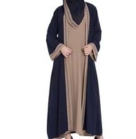 Robe longue Abaya musulmane pour femmes adultes, style arabe de Dubaï, couleur unie, traditionnelle, en polyethersulfone, vintage, de haute qualité, vente en gros