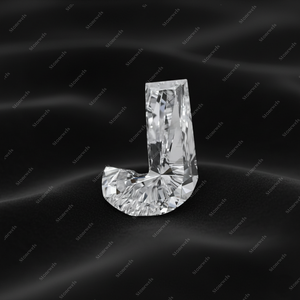 Pendentif personnalisé lettre initiale J, moissanite, diamant, alphabet majuscule, charme en argent sterling 925 plaqué or, nom personnalisé - Product Image 4