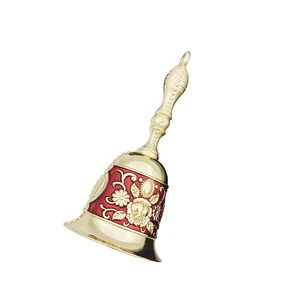 Cloche à main de style antique rouge dorée, durable, antirouille, décorative pour la maison, les événements et les objets de collection - Product Image 6