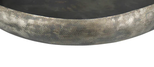 Bandeja ovalada de aluminio negro artístico con superficie texturizada para exhibir frutas y agregar estilo a cualquier espacio - Product Image 6