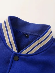 High Quality 100% Cotton Blue Men's Varsity <b>Jacket</b> Embroidered Letter Patch Design Preppy College Baseball Style <b>Jacket</b> - Product Image 2