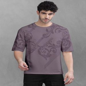 Top de punto de algodón 230 de 100% G para hombre, transpirable, cómodo para deportes al aire libre, versión de hombros descubiertos lavada de gran tamaño con bolsillo - Product Image 1