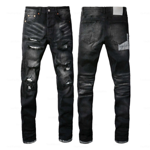 Pantalones Vaqueros Ajustados de Hombre de Alta Calidad, con Bordado Desgastado y Estilo Urbano, para Invierno y Otoño - Product Image 6