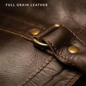 Leather Duffle Bag Vintage Style Weekender Travel Bag <b>Men</b> Women Large Capacity Business Carry-<b>on</b> Lightweight Portable Zipper - Product Image 3