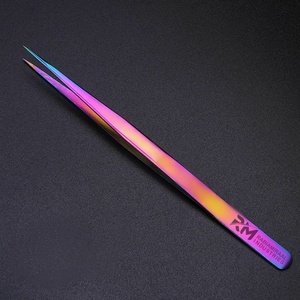 Pinzas para Extensión de Pestañas RMI Plain Grip Precision 7, 10 mm, Acero Inoxidable Japonés de Alta Calidad, Multi Plasma - Product Image 6