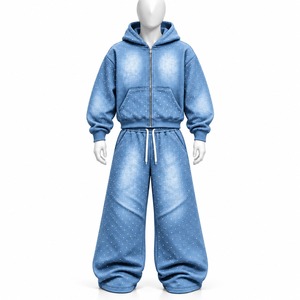 Trajes Deportivos de Nylon Negro con Logotipo OEM Personalizado, Ropa Deportiva de Poliéster con Ribete y Pantalones para Hombre - Product Image 4