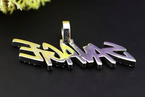 Pendentif personnalisé avec initiale, hip-hop, luxe, unisexe, pour soirée, en moissanite VVS, argent sterling 925, bijoux de mode pour rappeurs - Product Image 3