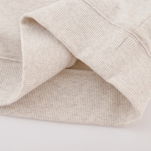 Men's O-Neck Solid Knitted Pullover Regular Fit Casual <b>Sweater</b> Beige Long Sleeve 100% Cotton <b>Fleece</b> Breathable Lined - Product Image 3