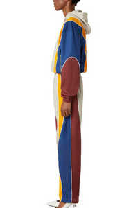 ชุดวอร์มไนลอนผู้หญิงแบบ 2 ชิ้น รุ่นใหม่ล่าสุด พร้อมโลโก้สั่งทำพิเศษ เสื้อครอปซิปและกางเกงวอร์มกันลม - Product Image 4