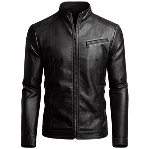 Veste en cuir véritable pour homme de haute qualité, couleur personnalisée, col montant, respirante, coupe-vent, vêtements décontractés d'hiver pour l'extérieur, mode, OEM - Product Image 5
