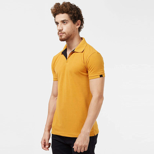 T-shirt de golf tendance coupe classique 210 grammes 100% coton tricoté respirant décontracté streetwear élégant OEM marque privée usine - Product Image 2