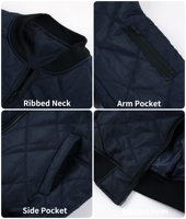 Blouson Bomber Homme Signature à Capuche Coupe-Vent 100% Polyester, Veste d'extérieur Style Universitaire avec Bordure Côtelée, Conception Légère pour l'Hiver