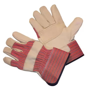 Gants de sécurité confortables en cuir pleine fleur robuste, type Rigger canadien, pour le jardinage, renforcés, protection douce pour les mains, pour le travail - Product Image 1