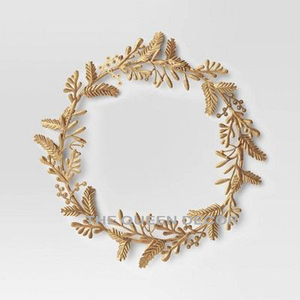 Guirnalda Navideña de Alta Calidad para Decoración del Hogar, Adorno de Pared Navideño Redondo de Metal, Decoración en Blanco para Sublimación - Product Image 4