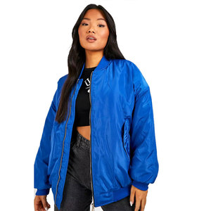Veste bomber à col côtelé de haute qualité en gros pour femmes, veste bomber en nylon premium, directement de l'usine pour femmes - Product Image 4