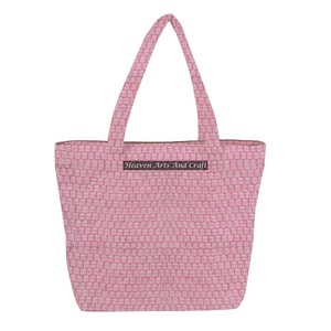 Bolso de mano acolchado de lona de algodón hecho a mano, bolso acolchado de Playa Grande con estampado de bloques indios con cierre, bolso de hombro portátil para mujer - Product Image 1