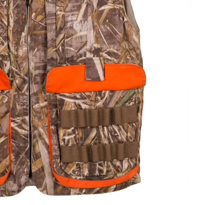 Gilet de chasse d'été personnalisé unisexe sans manches, imprimé chasse, respirant, en polyester, coupe performante - Product Image 3