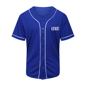 Maillot de baseball 100 % polyester respirant, gaufré, antibactérien, à manches courtes, avec nom d'équipe personnalisé, impression par sublimation, uniforme sportif - Product Image 2