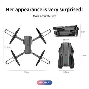 Drone pliable pour débutants avec caméra, mini drone E99 Pro, télécommande, jouet pliable FPV avec batteries, quadricoptère - Product Image 4
