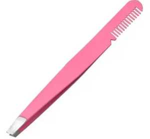 <b>Pink</b> Stainless Steel Pointed Tip Eyebrow Tweezers <b>Set</b> Durable Modern Grooming <b>Tools</b> - Product Image 4