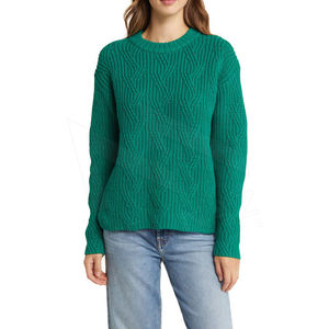 Pull-over slim à manches longues pour femme, col semi-montant, tricoté, respirant, couleur unie, idéal pour l'automne - Product Image 2