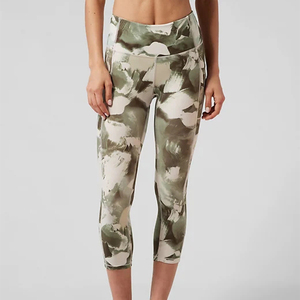 Leggings Casuales para Mujer, Sublimados, con Logotipo Personalizado, Diseño de Cintura Alta para Yoga, Estampado Floral, Precio al por Mayor, para Gimnasio y Entrenamiento - Product Image 4