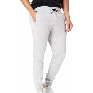 Custom Logo Casual Men Jogger Pants Heavyweight Cotton Blend Quick Dry Eco-Friendly Windproof Pleated Front Drawstring Closure - Product Image 1