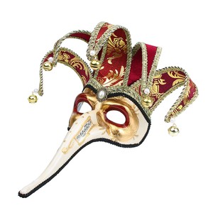 Máscara de Payaso Veneciano Aqdus Saleem, Diseño Tradicional, Madera de Pino Envejecida, Hecha a Mano, Ecológica, Duradera, Decoración para Sala de Estar, Carnaval - Product Image 3