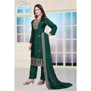 Hermosos vestidos profesionales bordados conjunto de traje de trabajo con secuencia de codificación - Product Image 5
