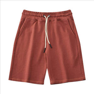 Men's Cotton Polyester Mid Drawstring Front Sweat Shorts Quick Dry Breathable Fleece Terry Casual Sports Plain Dyed Custom Wear - Product Image 5