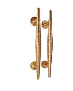 Juego de manija de latón para puerta con cerradura de privacidad Juego de cerradura de puerta de latón moderno de lujo con manija moleteada - Product Image 1