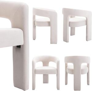 Juego <span class=keywords><strong>de</strong></span> sillas <span class=keywords><strong>de</strong></span> comedor <span class=keywords><strong>de</strong></span> lino modernas, <span class=keywords><strong>sillones</strong></span> <span class=keywords><strong>de</strong></span> acento ensamblados, patas <span class=keywords><strong>de</strong></span> madera, silla tapizada <span class=keywords><strong>de</strong></span> marfil, sala <span class=keywords><strong>de</strong></span> estar - Product Image 5