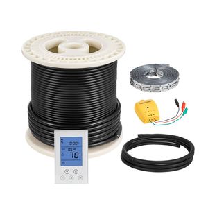 Sistema de Calefacción por Suelo Radiante Eléctrico de 120V con Termostato Inteligente y Alarma, 50 Pies Cuadrados, Fácil Instalación, Cable de Calefacción para el Hogar - Product Image 1