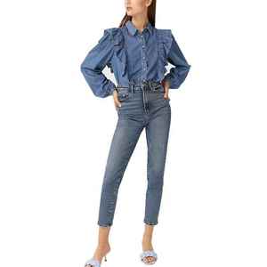 Top de Mezclilla para Mujer, de Alta Calidad, Sofisticado, Elegante, Moderno, Casual, Cómodo, Premium, Duradero, Suave y a la Moda - Product Image 2