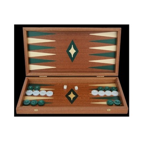 Juego de Backgammon de Madera de Lujo, Juego de Mesa Plegable Vintage con Incrustaciones, Juego de Backgammon y Ajedrez de Viaje, Juguetes Clásicos de Madera - Product Image 1