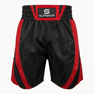 Shorts d'entraînement MMA personnalisés à taille mi-haute, vente en gros, logo personnalisé, respirants, motif large, tendance, pour la boxe - Product Image 1