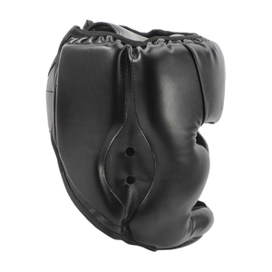 Protector de Cabeza para Boxeo, Casco Deportivo Protector de Cuero PU para Adultos Unisex, Negro - Product Image 4