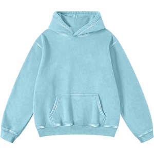 Sweat-shirts en coton French Terry personnalisés avec logo, vente en gros, sweats vintage pour femmes, sweats oversize effet délavé avec logo brodé - Product Image 1