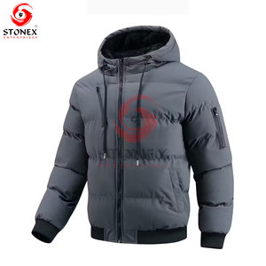 Chaqueta Acolchada con Capucha para Hombre, Cálida, Resistente al Viento, Impermeable, Ligera, Informal, de Invierno, Estilo Urbano, con Cierre - Product Image 1