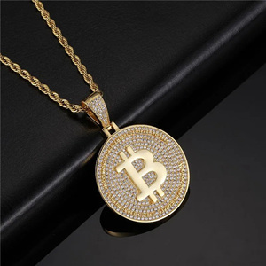 Pendentif tendance en argent sterling 925 plaqué or avec moissanite, bijou personnalisé, longueur 5,0 cm, largeur 3,5 cm, style hip-hop pour homme, OEM ODM - Product Image 3