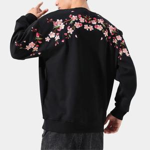 Sweat-shirt en molleton de coton pour homme, hiver, haute qualité, broderie personnalisée OEM, respirant, écologique, coupe-vent - Product Image 1