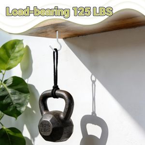 Hardware 4 15/16\" Steel Screw Hooks 10 Pack Heavy Duty Self-Tapping Cup Hooks Open Loop Design for Hanging <b>Hammocks</b> Easy - Product Image 6