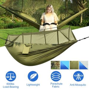 Portable Double Hammock Net 600lbs Load Capacity for 2 Persons Outdoor Hiking & Camping with Mosquito Net From Hommock P - Product Image 2