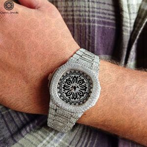 Montre de luxe Charm Jewells en acier inoxydable, cadran analogique 40 mm, verre saphir, mouvement mécanique, bouton poussoir, pour homme - Product Image 4