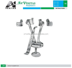 Retractor <span class=keywords><strong>Henner</strong></span> (Lempert) A-1 VERITAS de Alta Calidad, 2 Pares de Cuchillas, Cuchilla Central, Clip Hemolock Manual Reutilizable, Instrumento Quirúrgico - Product Image 3