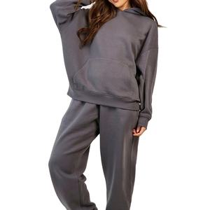 Chándal liso informal para mujer, chándal de gran tamaño para mujer, conjuntos de chándal de dos piezas, ropa de entrenamiento, ropa para correr - Product Image 1