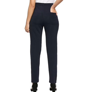 Pantalon droit en coton épais pour femme, coupe ample, taille élastique, coupe-vent, respirant, écologique, style survêtement empilé, collection Printemps - Product Image 4